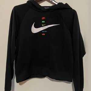 Nike Black Hoodie with Multicolor Accents
